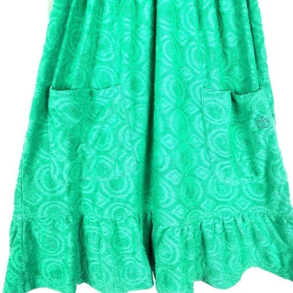 Vintage Y2K Ezekiel Terry Cloth strapless dress in trending green. - Picture 4 of 7